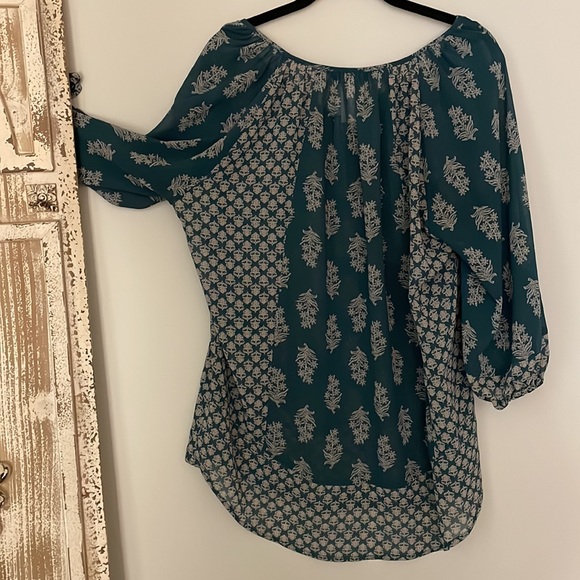 ALI MILES Flower Print Long Sleeve Top - Picture 3 of 4